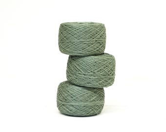 Khaki Camouflage Linen Yarn: Lace Knitting Crochet, 50g/500m