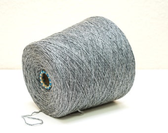 Grey Lace Merino Wool Yarn: 900g Cone, Baby Knitting, Crochet