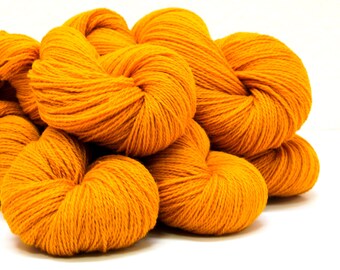 Turmeric Yellow New Zealand Fingering Wool Yarn, 500g