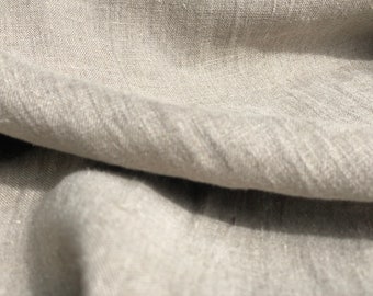 Sand-white melange linen fabric - European linen fabric - Stone washed linen fabric - Undyed linen - 6 color from color card - BengiDESIGN