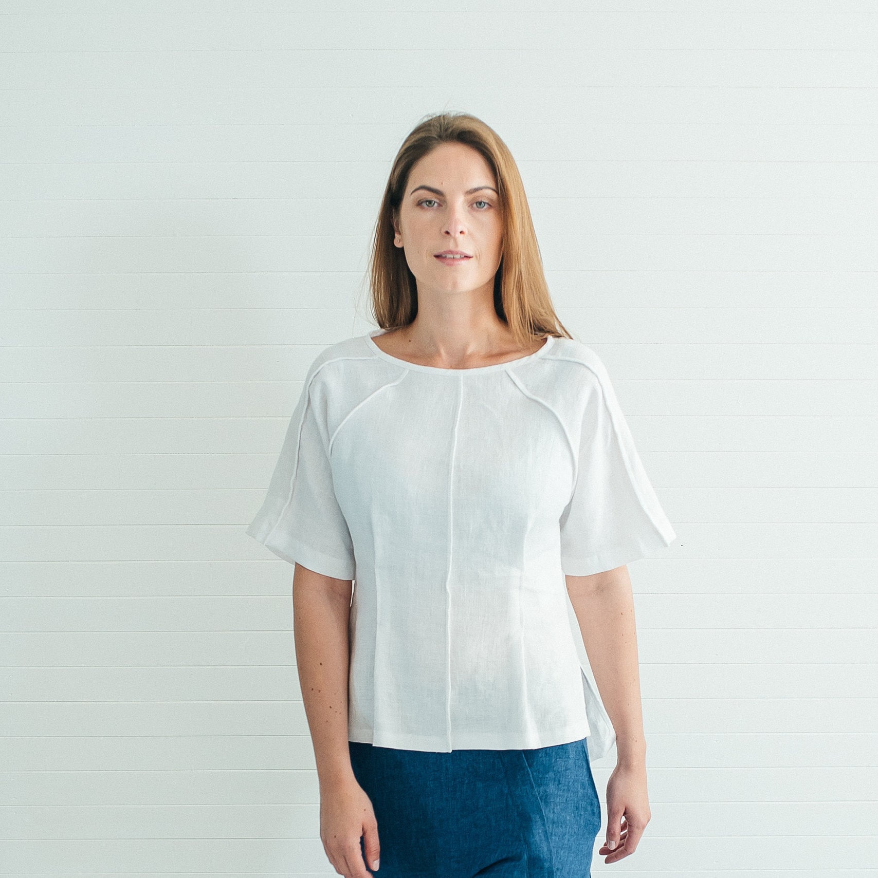 White linen blouse for summer women's short sleeve linen Etsy