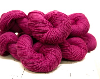 Deep Rose New Zealand Wool Yarn, 500g Fingering Weight