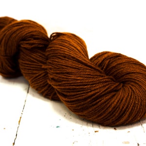 Laine mélangée PO marron cannelle, 100 g/3,5 oz. Fil doux de type sport adapté au tricot de vêtements pour enfants, femmes, crochet, décoration d'intérieur image 2