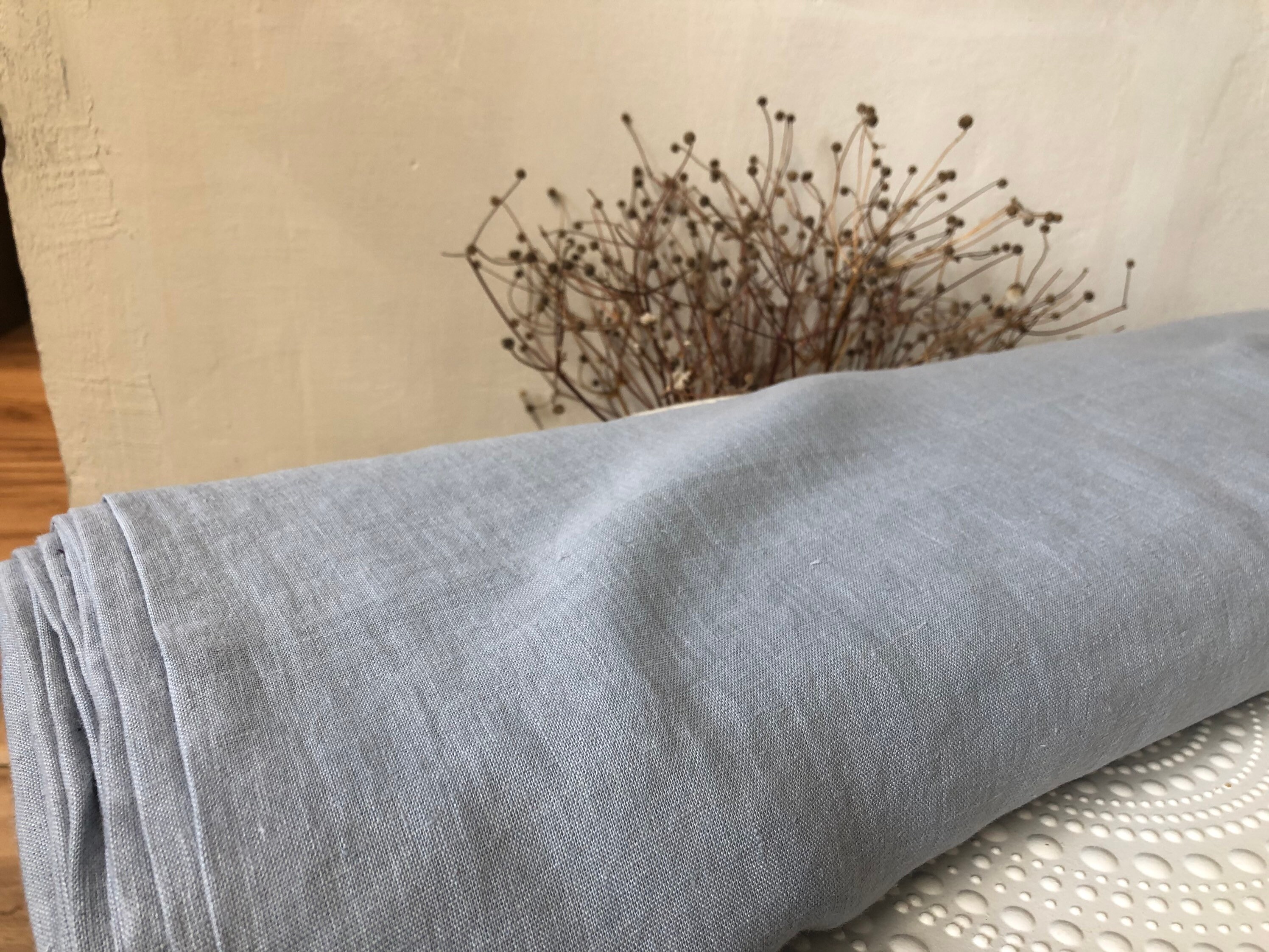 Lithuania linen fabric Stone washed linen fabric Light Etsy