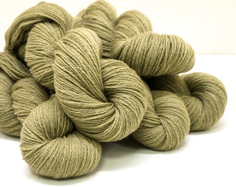 Olive Green New Zealand Wool Yarn, Fingering Weight 500g