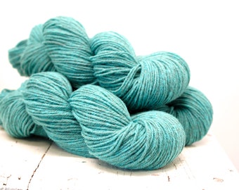 Light Turquoise Wool Blend Yarn: Soft Sport Weight, 100g