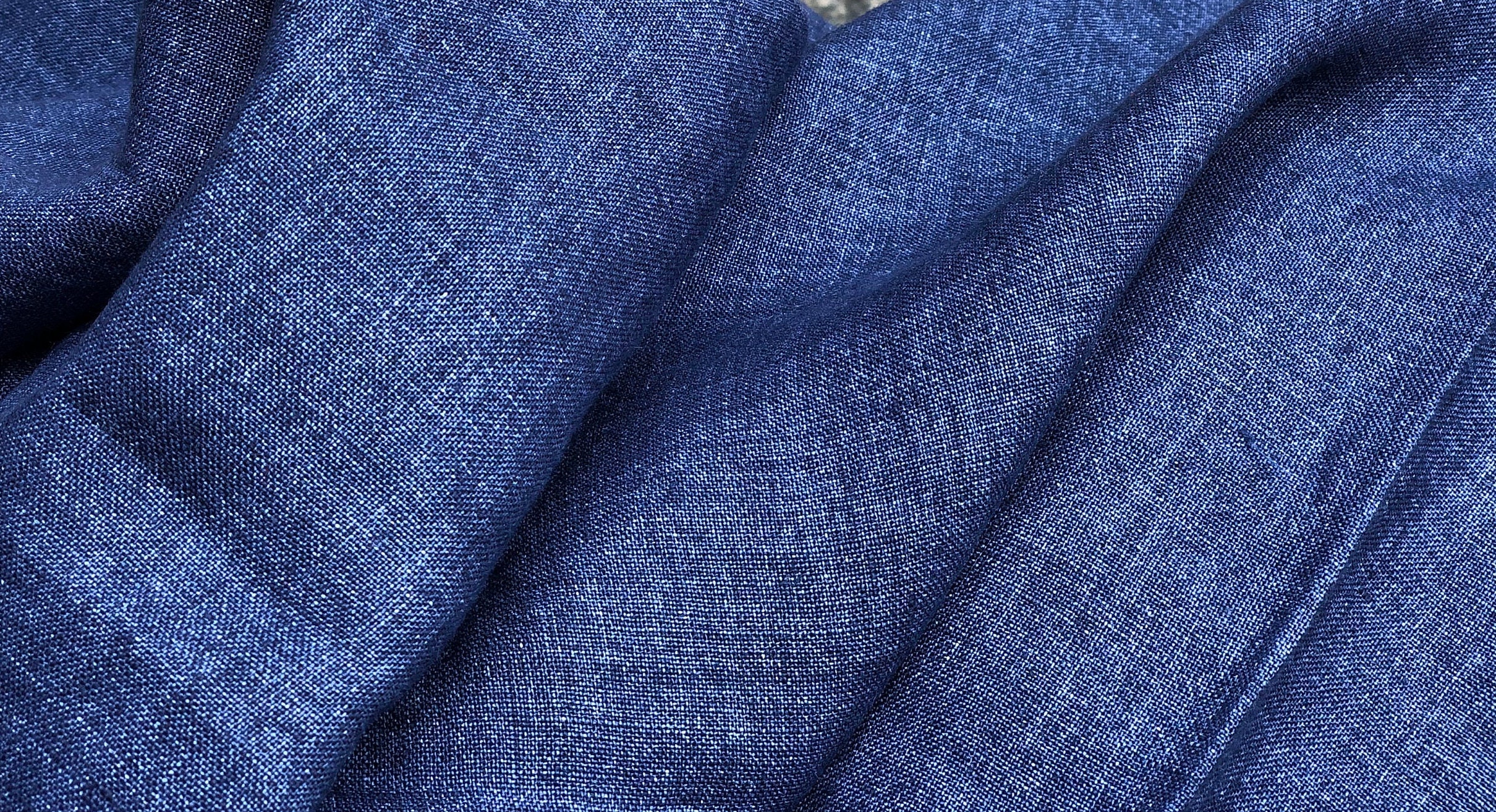 Buy Denim Blue European Linen Fabric Stone Washed Linen Fabric Online in  India - Etsy
