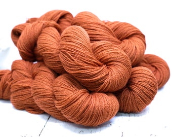 Brick Wool Yarn, New Zealand Fingering Weight, 500g