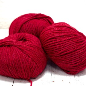 Filato misto lana di alpaca Aran rosso soffice - 40 alpaca/40 lana/ 20 PO - per cappelli, sciarpe, abbigliamento autunnale per bambini, lavori a maglia e uncinetto