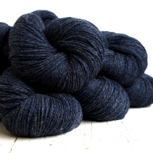 Denim Blue New Zealand Wool Yarn, Fingering Weight 500g
