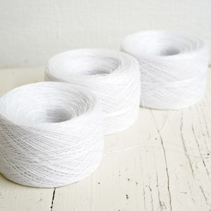 Fil de lin Blanche-Neige : tricot dentelle, crochet (50 g/1,75 oz)