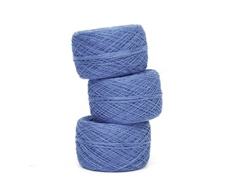 Dusty Blue Linen Yarn: 50g Lace Knitting Crochet