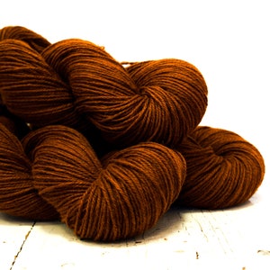 Laine mélangée PO marron cannelle, 100 g/3,5 oz. Fil doux de type sport adapté au tricot de vêtements pour enfants, femmes, crochet, décoration d'intérieur image 6