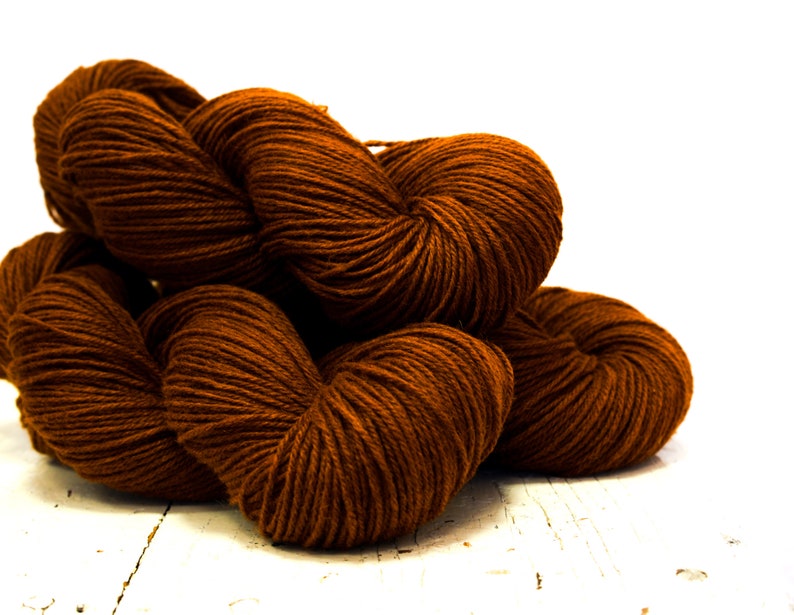 Laine mélangée PO marron cannelle, 100 g/3,5 oz. Fil doux de type sport adapté au tricot de vêtements pour enfants, femmes, crochet, décoration d'intérieur image 6