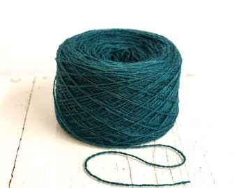 Blue Emerald New Zealand Wool Yarn – Fingering Weight, 100g