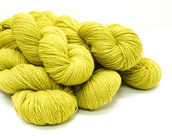 Fil de laine de Nouvelle-Zélande fingering vert salade 500 g/17,50 oz - pour plaid au crochet, tissage de couvertures, vêtements d'extérieur pour femmes, tricot jacquard 335