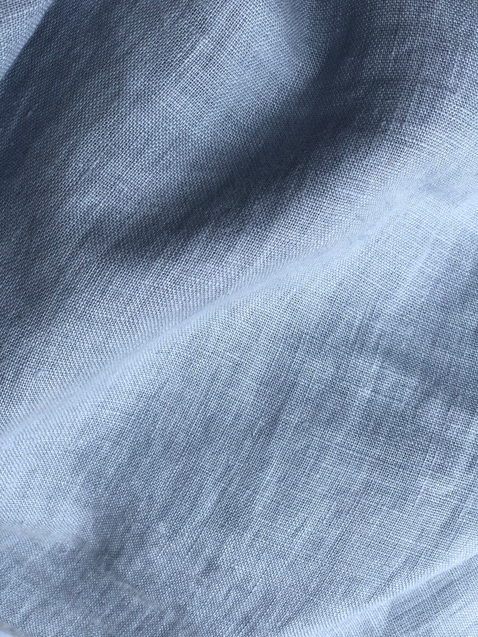 Dusty blue linen fabric Lithuania linen fabric Stone | Etsy