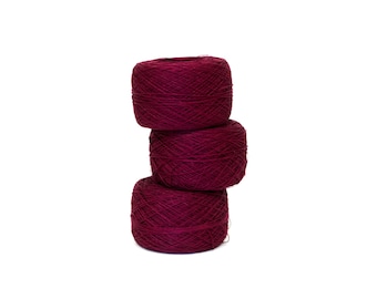 Red Wine Linen Yarn: Lace Knitting, Crochet - 50g/300m
