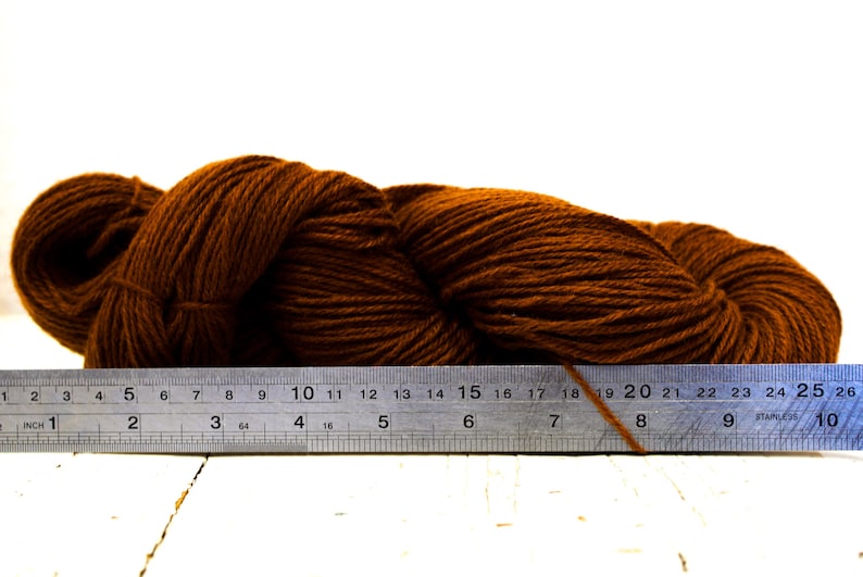 Laine mélangée PO marron cannelle, 100 g/3,5 oz. Fil doux de type sport adapté au tricot de vêtements pour enfants, femmes, crochet, décoration d'intérieur image 5