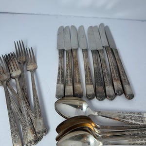VTG Oneida Royal York Silverplate 24pc Tudor Plate Oneida Community