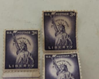 3 cent stamp Liberty Stamp Purple