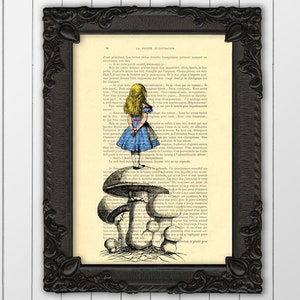 Vintage Dictionary Art Print ALICE IN WONDERLAND Print on Vintage ...