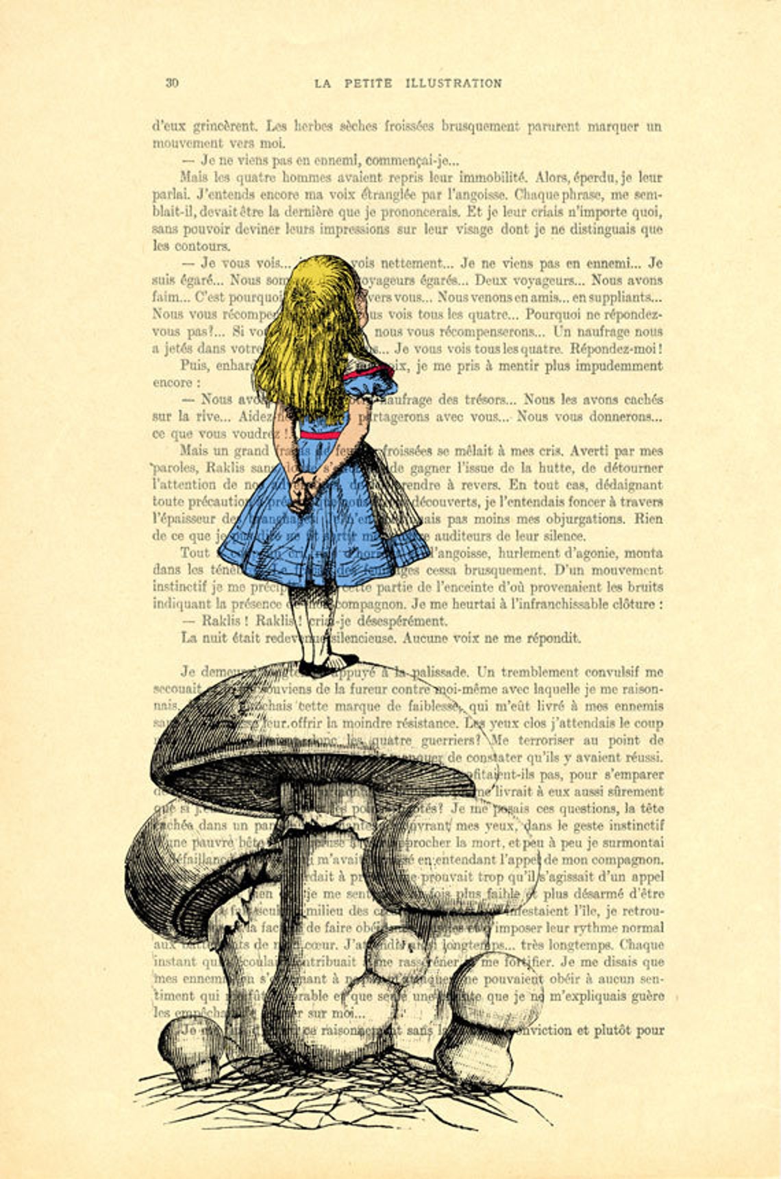 Vintage Dictionary Art Print ALICE IN WONDERLAND Print on - Etsy Australia