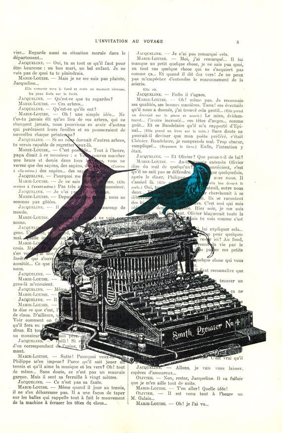 Vintage Typewriter Illustration Printable 1800s Antique Print -  in  2023
