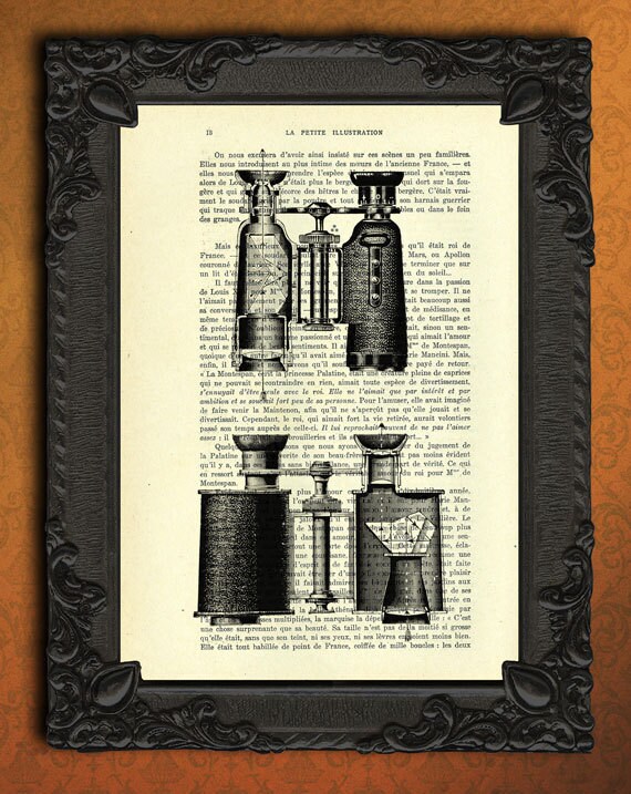 Antique Binoculars Art Vintage Binoculars Print on Dictionary Etsy