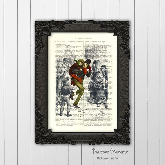 Vintage 1970/'s A Christmas Carol Tiny Tim God Bless Us Every One Print