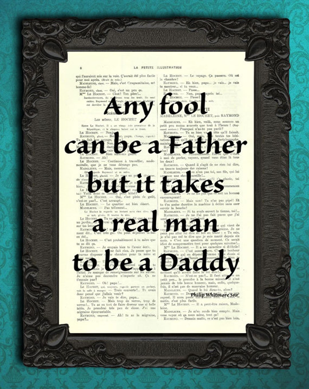 Fathers Day Gift, Father to Be Gift, Dad Quote Home Decor, New Dad Gift