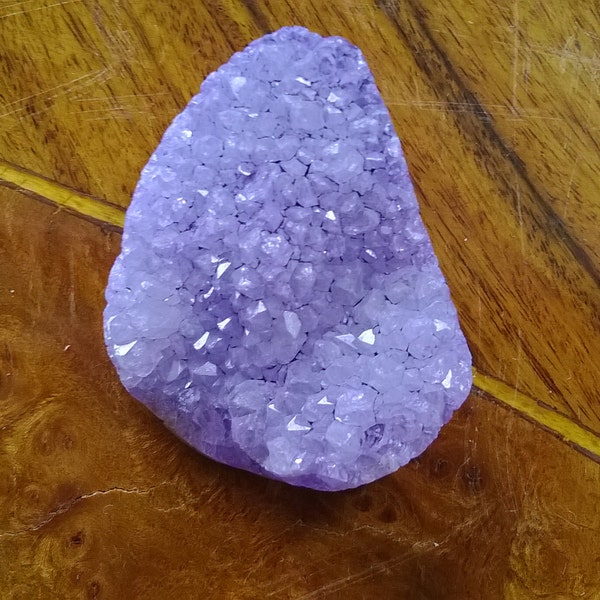 Hand Cut Washington State Amethyst Druzy Cabochon 87 ct. 40 mm x 32 mm x 10 mm