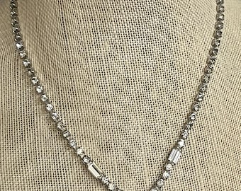 Vintage Rhinestone Necklace Choker Bridal Anniversary Style