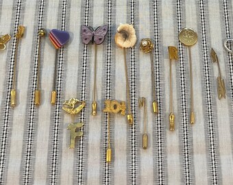 Vintage Pin Stick Pin Hair Pin Lot Some Signed Avon Trifari