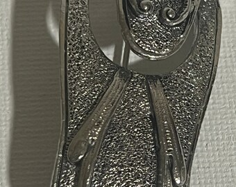 COVENTRY Signed Silver Tone Unique Brooch Pin Sarah Coventry Quality Piece