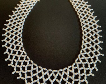 Vintage Faux Pearl Collar Choker Necklace WOW!
