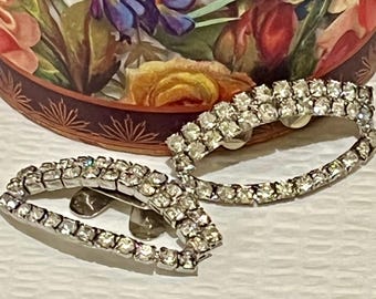 MUSI Vintage Clear Rhinestone Shoe Clips