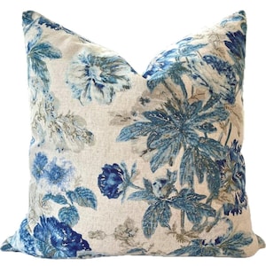 Waverly pillow cover, Linen Blend, French country, cottage, farmhouse, English country