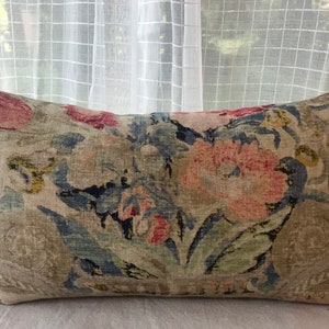 Waverly Volterra Giardino linen blend pillow cover, floral, French country, custom made, same fabric on both sides, invisible zipper closure