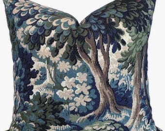 Into the woods pillow cover, Looks like tapestry, same fabric on both sides, Kaufman