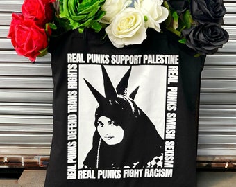 Real Punks Support Palestine Tote Bag