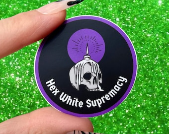 Hex White Supremacy Sticker 2x2
