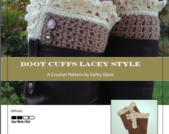 Crochet Pattern-Lace Boot Cuffs