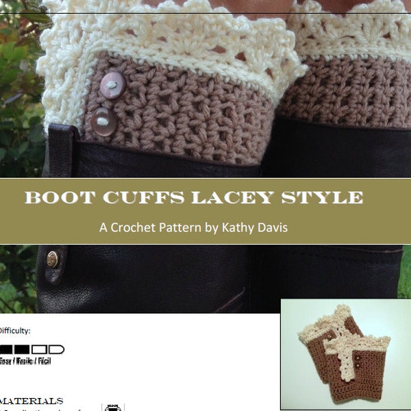 Crochet Pattern-Lace Boot Cuffs