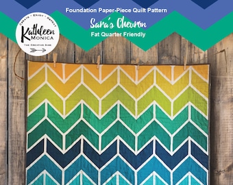 Sara's Chevron Quilt Pattern - Foundation Piecing Pattern