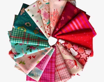 Christmas in Color - Art Gallery Fabrics - 15 Piece Fat Quarter Bundle
