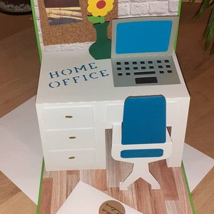 PopUp Karte Schreibtisch oder Schminktisch Möbelgutschein oder Home office
