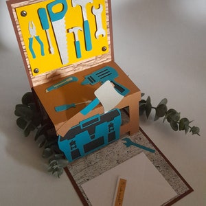PopUp Karte WERKBANK zum Geburtstag Weihnachten Jubiläum Vatertag