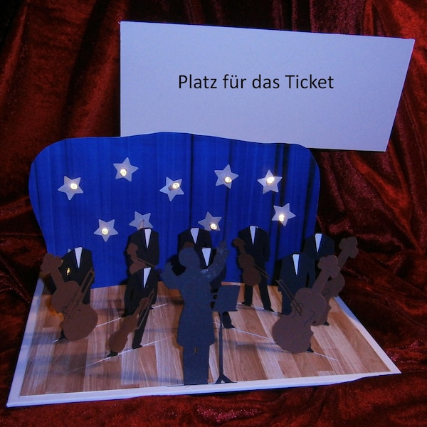 Geschenkverpackung Ticket Comedy Konzert Musical Gutschein