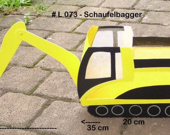 BP Bastelpackung für eine Laterne Schaufelbagger GELB St. Martin **für geübte Bastler